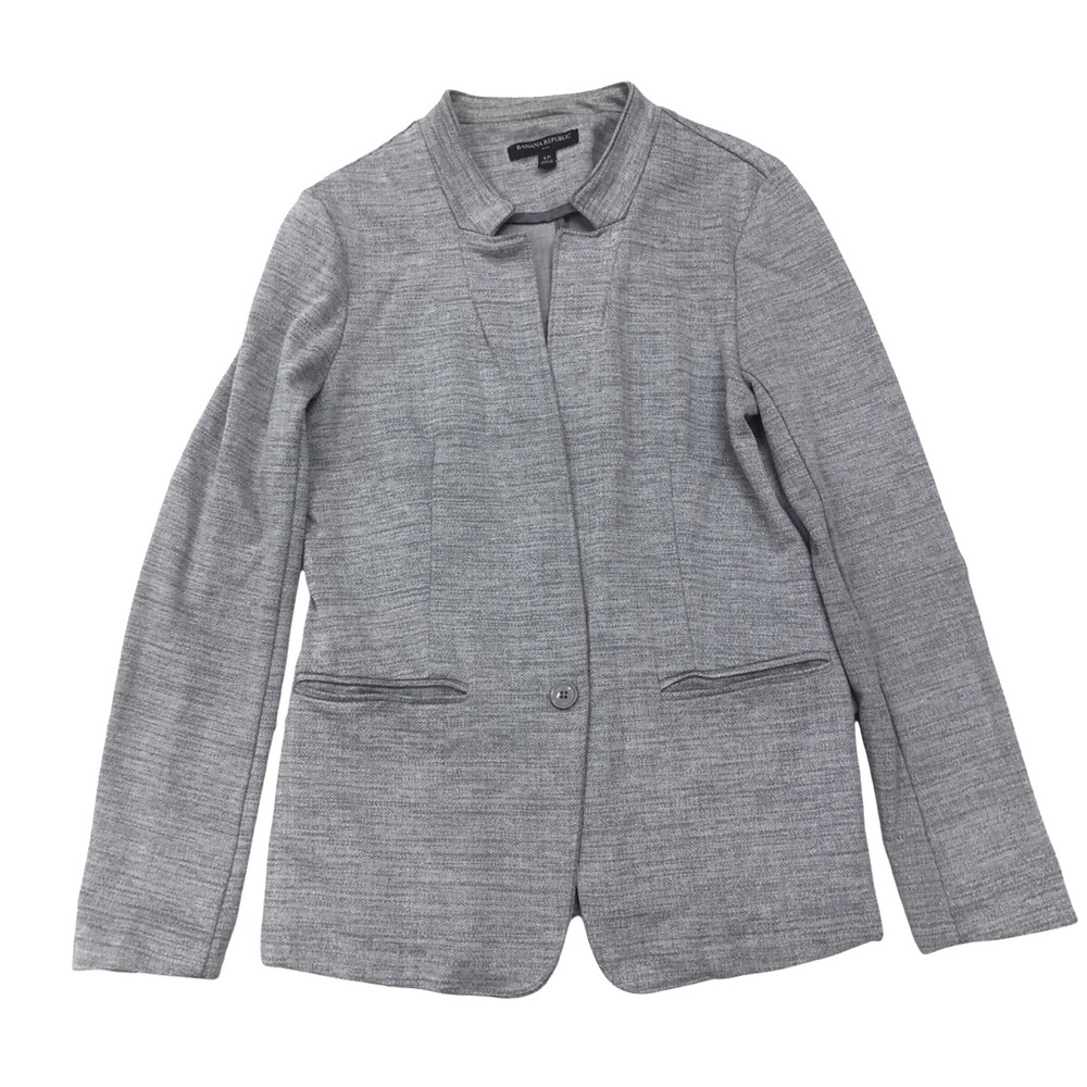 NEW BANANA REPUBLIC FACTORY Gray Longline Button Front Blazer Size Small Petite